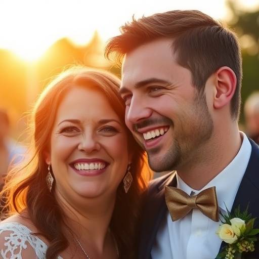 Casal sorrindo durante uma sess√£o fotogr√°fica de casamento
